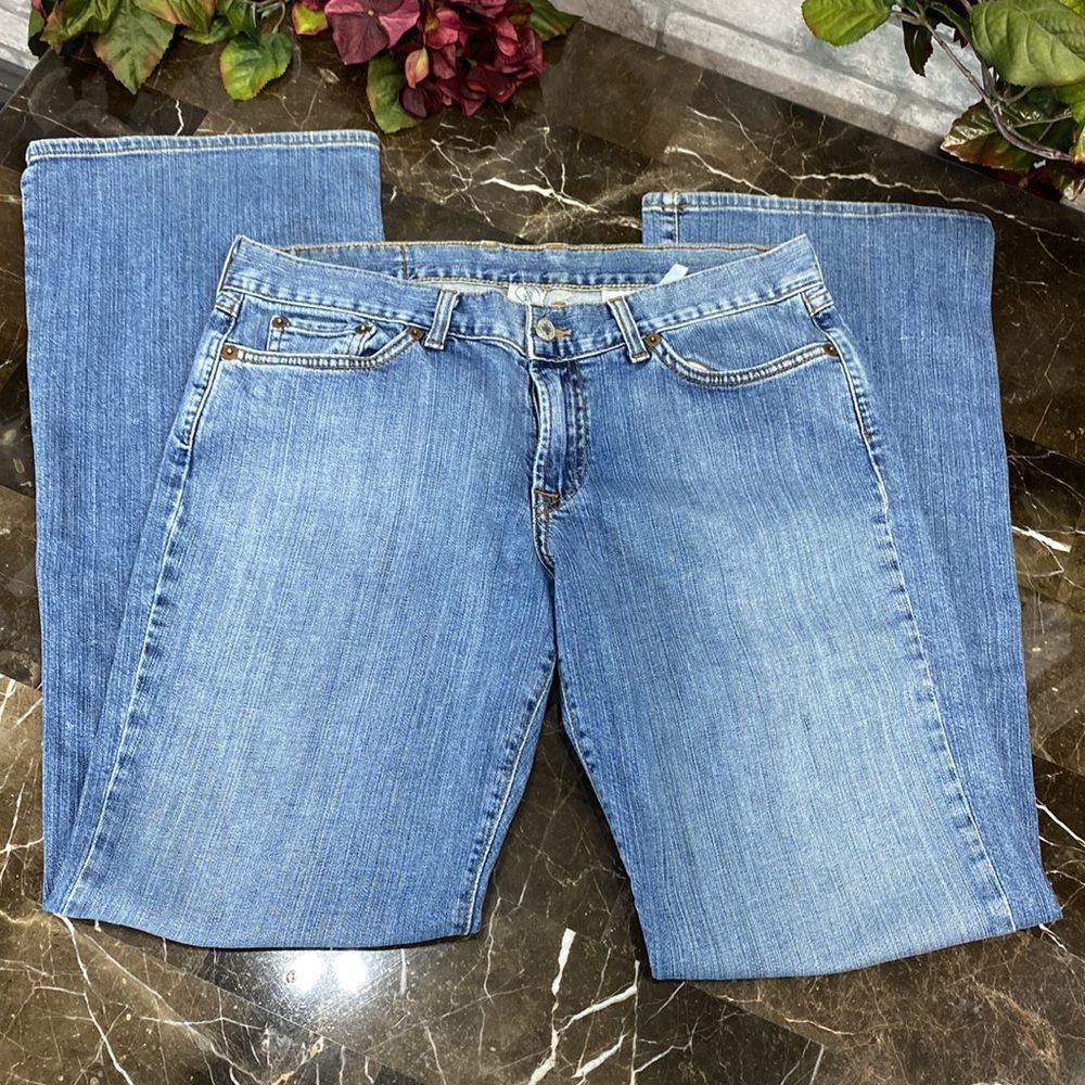 Lucky Brand Dungaree Mid Rise Flare